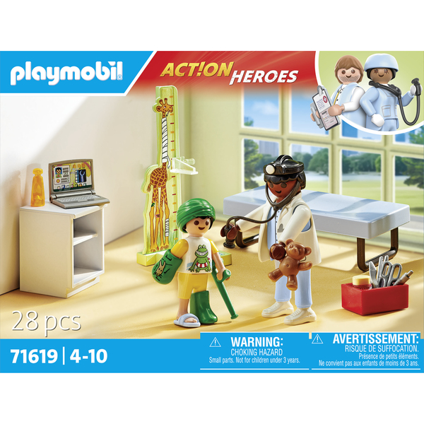 71619 - Playmobil Action Heroes - Pédiatre avec enfant