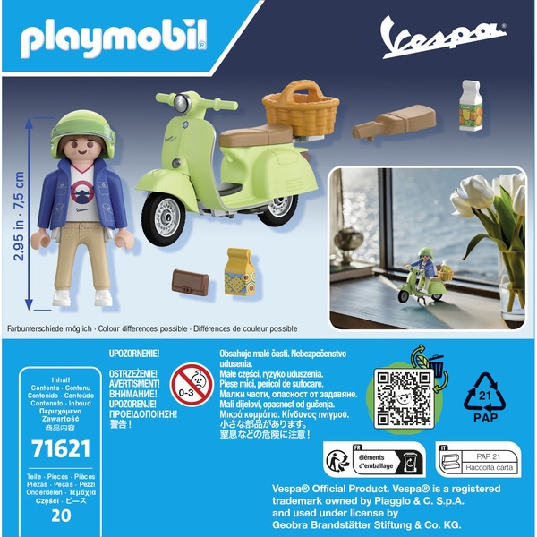 71621 - Playmobil Vespa - 1969 Vespa 150 Sprint Veloce Vert Clair