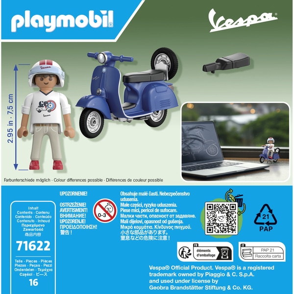 71622 - Playmobil Vespa - 1969 Vespa 150 Sprint Veloce Bleu