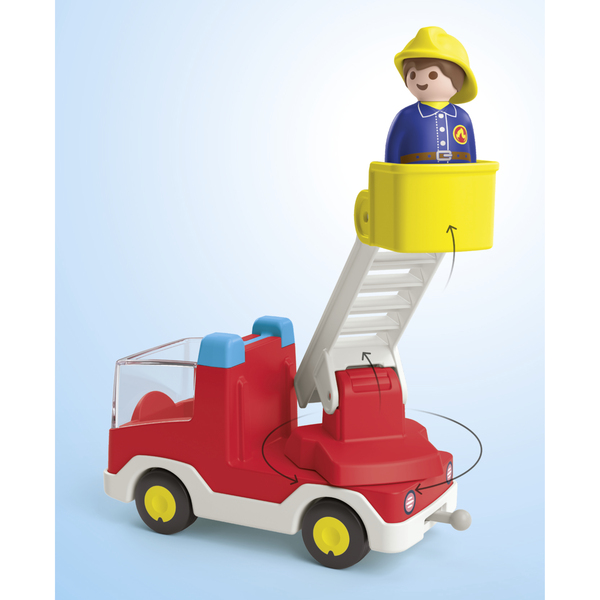 71683 - Playmobil Junior - Camion de pompier avec échelle pivotante