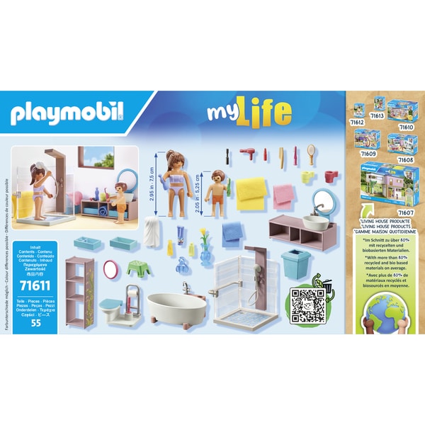 71611 - Playmobil My Life - Salle de bains avec douche et baignoire