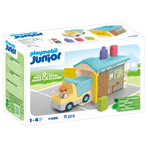 71686 - Playmobil Junior - Ouvrier avec camion et garage