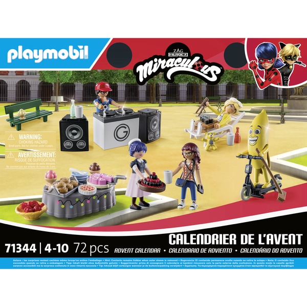 71344 - Playmobil Miraculous - Calendrier de l Avent Miraculous: Pique-nique à Paris