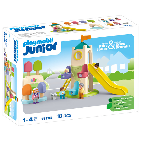 71703 - Playmobil Junior - Aire de jeux avec toboggan géant