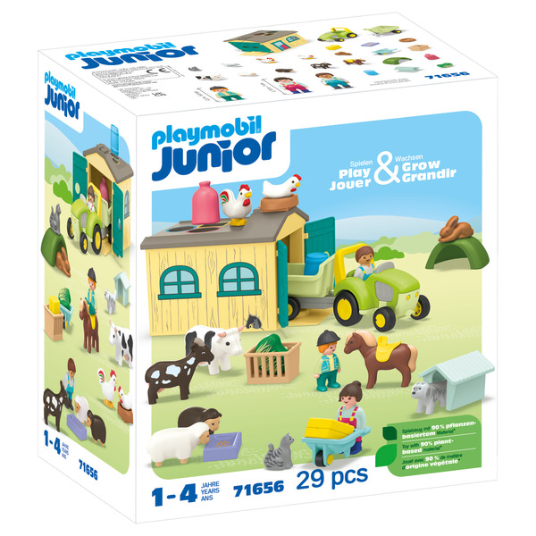 71656 - Playmobil Junior - Ferme avec tracteur et animaux