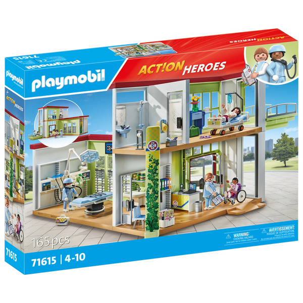 71615 - Playmobil Action Heroes - Hôpital aménagé avec toit végétal