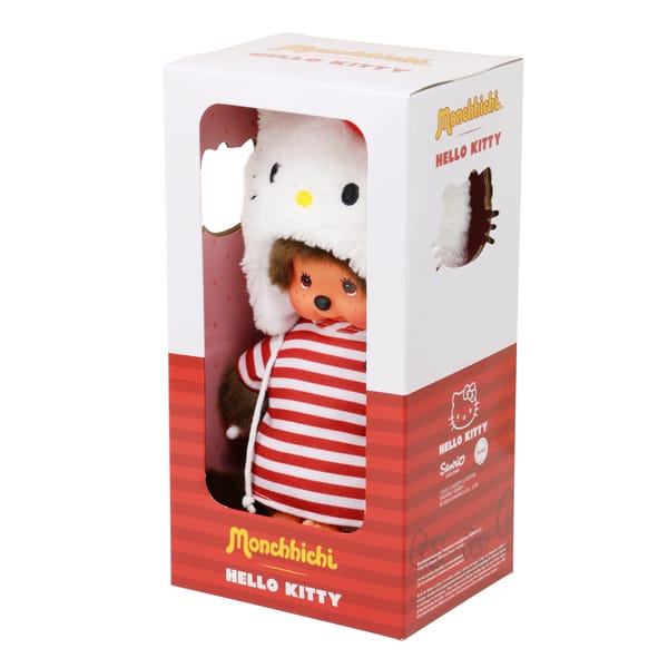 Peluche Monchhichi Hello Kitty