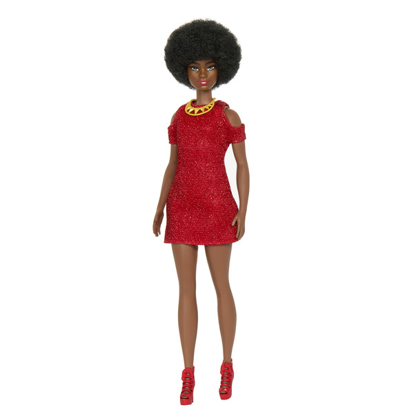 Poupée Barbie Fashionista robe rouge - 65 ans