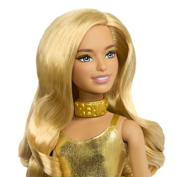 Poupée Barbie Fashionista Combinaison dorée - 65 ans Barbie