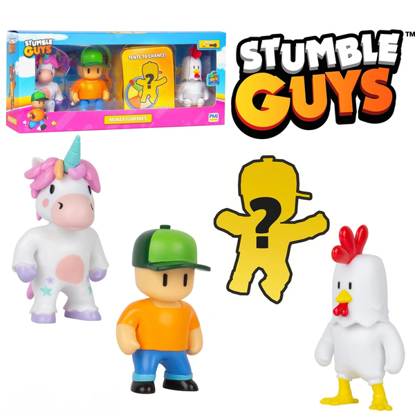 Pack de 4 mini figurines Stumble Guys 8 cm