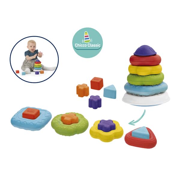 Set de 2 activités - Cubes et anneaux à empiler