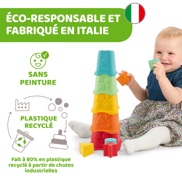 Set d activité Eco + Camion de recyclage Lorry  et cube à empiler