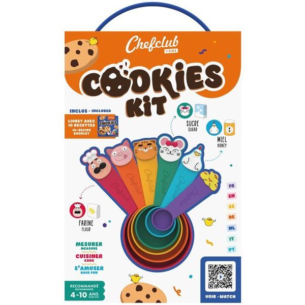 Coffret 6 tasses à mesurer et livre de recettes Cookies Kit