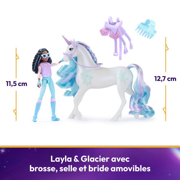 Coffret Licorne et poupée Glacier et Layla - L École des Licornes