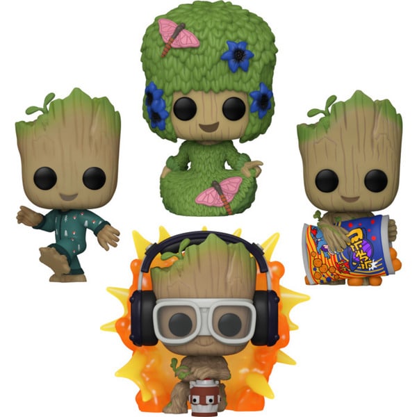 Coffret de 4 figurines Groot - Funko Pop - I am Groot