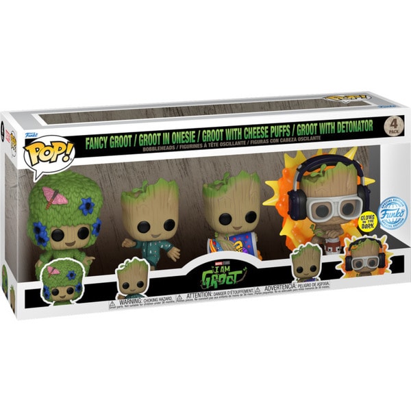 Coffret de 4 figurines Groot - Funko Pop - I am Groot