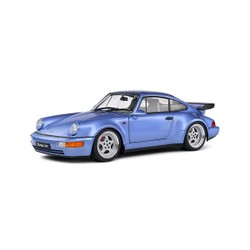 Porsche 911 (964) Turbo Bleu 1990 1/18