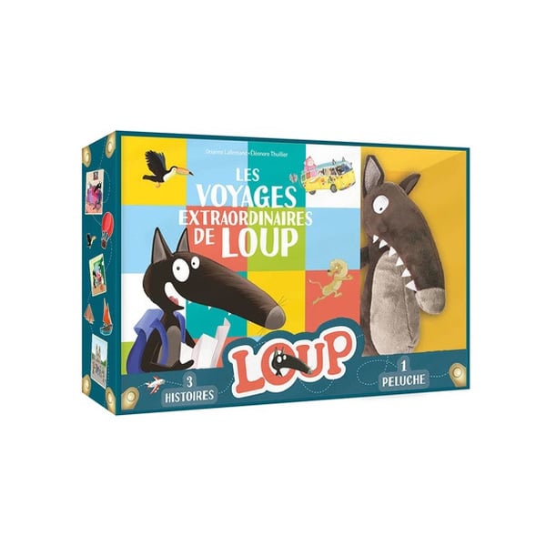 Coffret peluche Les voyages extraordinaires de Loup