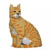 Jeu de construction Jekca - Chat tigré roux assis 27 cm