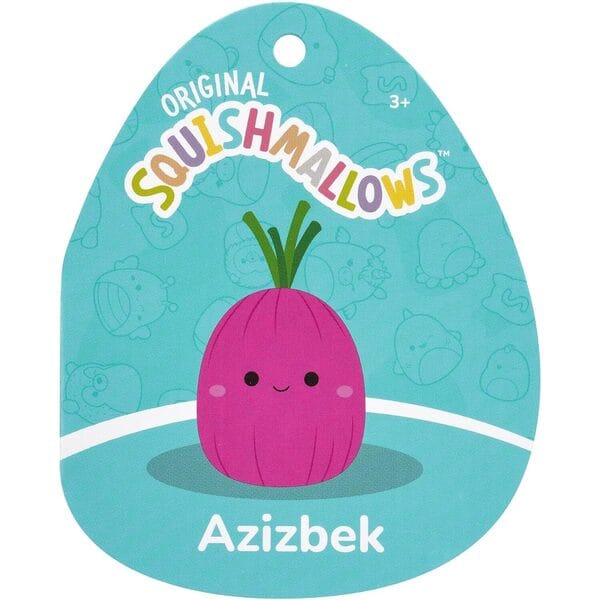 Peluche Squishmallows Azizbek l oignon rouge - 30cm