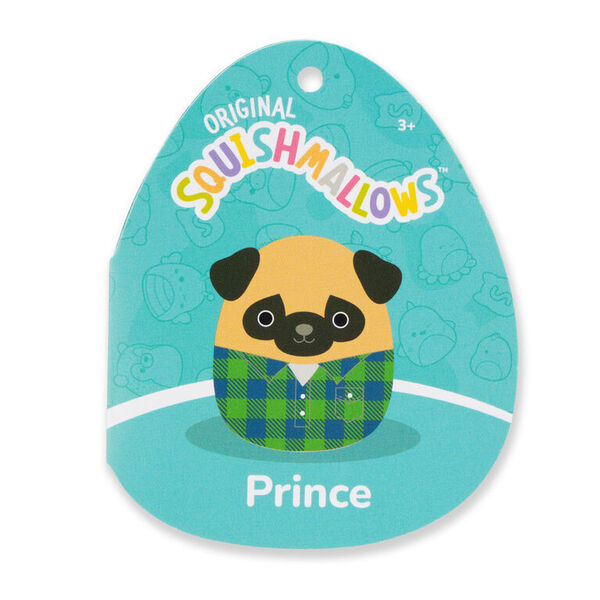 Peluche Squishmallows Prince le Carlin Brun