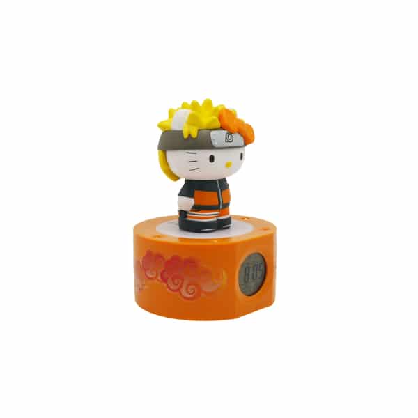 Réveil LED Naruto x Hello Kitty avec porte-cles