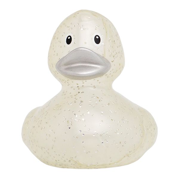 Canard de bain confettis argent