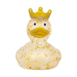 Canard de bain paillettes avec couronne or