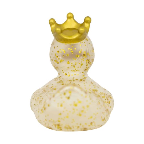 Canard de bain paillettes avec couronne or
