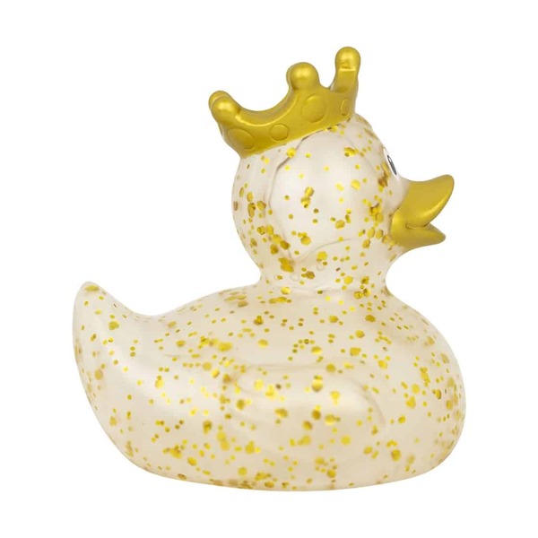 Canard de bain paillettes avec couronne or