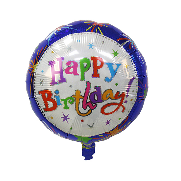 Ballon feuille Happy Birthday 45cm