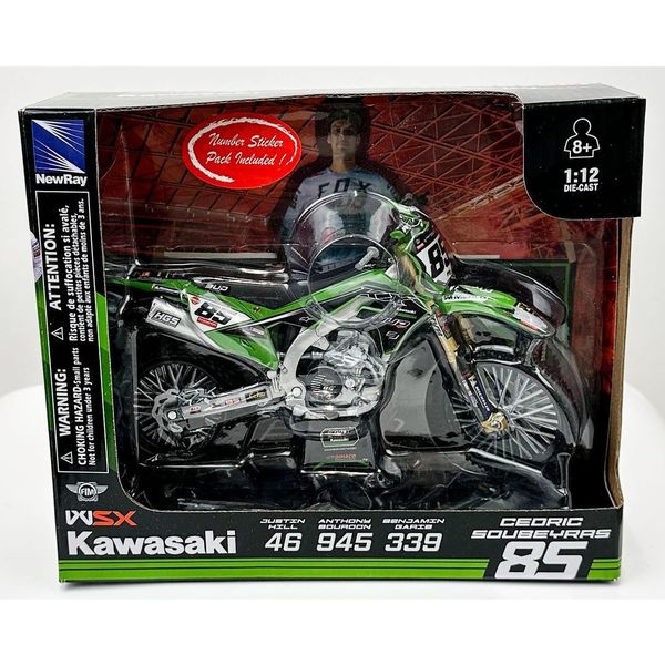 Moto Kawasaki KXF 450 Bud Racing Team 2023 Cédric Soubeyras n°85 1/12