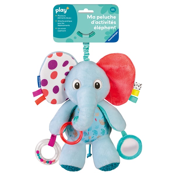 Peluche d activités d éveil éléphant - Play + 