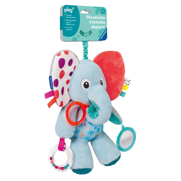 Peluche d activités d éveil éléphant - Play + 