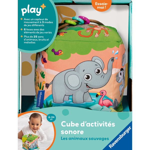 Mon cube d activités sonore les animaux sauvages - Play +