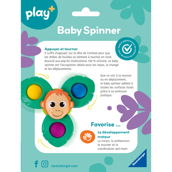 Baby Spinner Orang-Outan avec ventouse - Play +