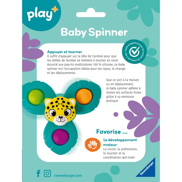 Baby Spinner Léopard à ventouse - Play +