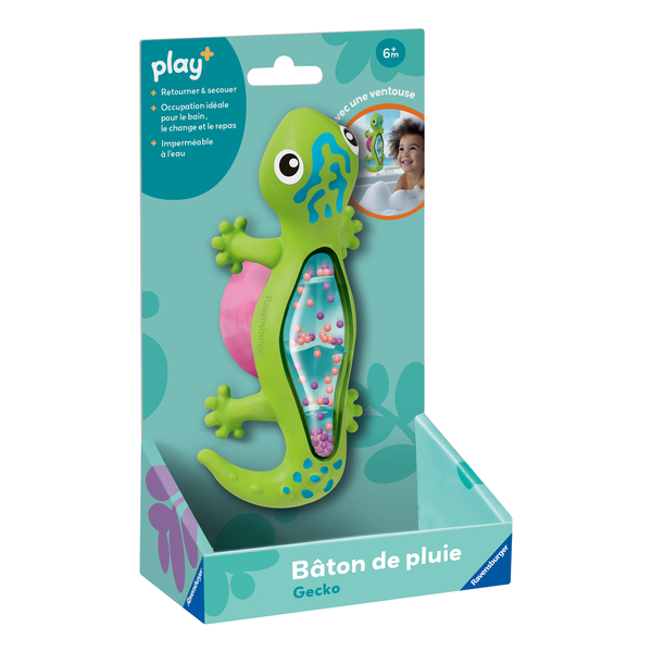 Bâton de pluie en silicone Gecko avec ventouse - Play +