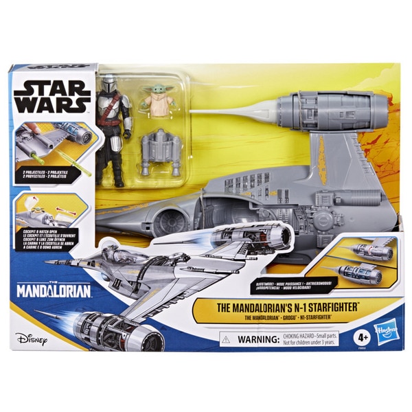 Vaisseau chasseur stellaire N-1 et figurines Star Wars