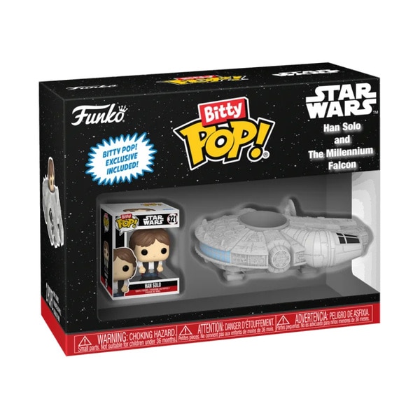 Coffret figurine Bitty Pop Han Solo et son Faucon Millenium