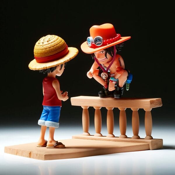 Figurine One Piece Monkey D Luffy et Portgas D Ace