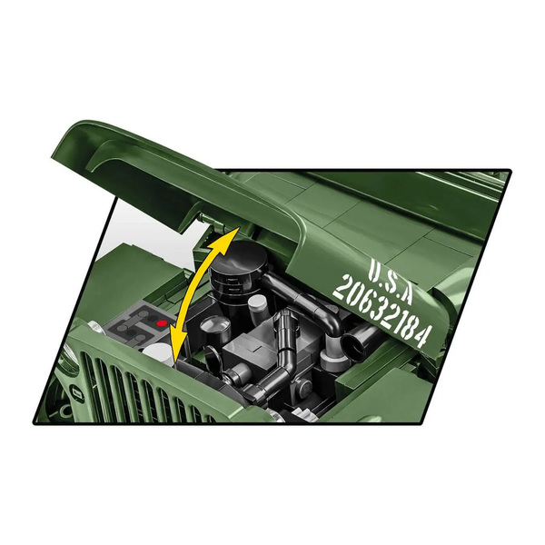 Set de construction Cobi – Véhicule militaire Willys MB (1207 pièces)