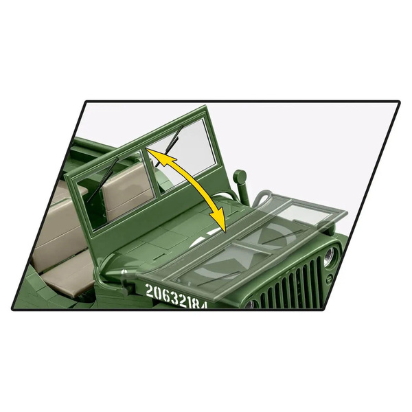 Set de construction Cobi – Véhicule militaire Willys MB (1207 pièces)