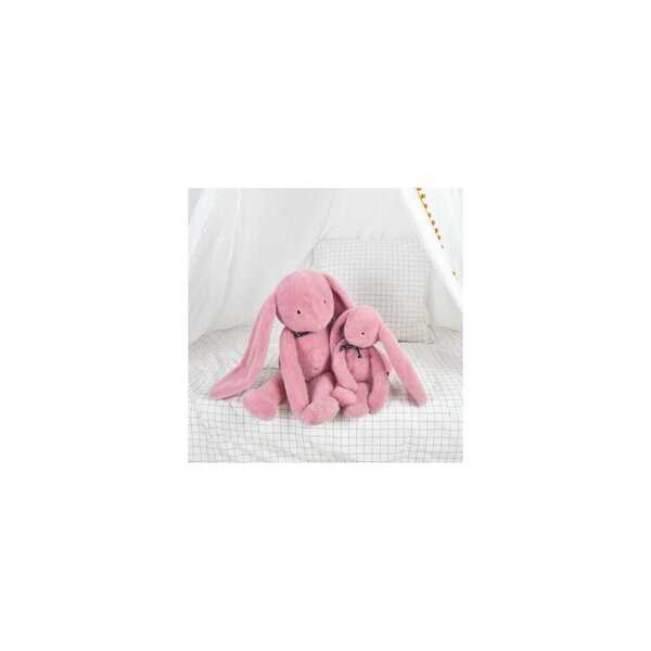 Peluche lapin Méloé rose 37cm