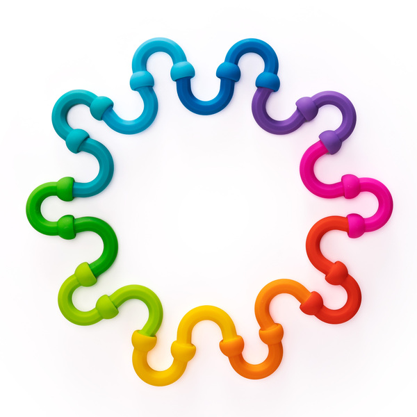 Liens Plip Links arc-en-ciel en silicone