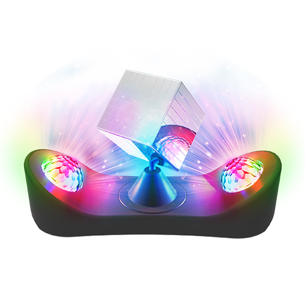 Lumière disco avec cube