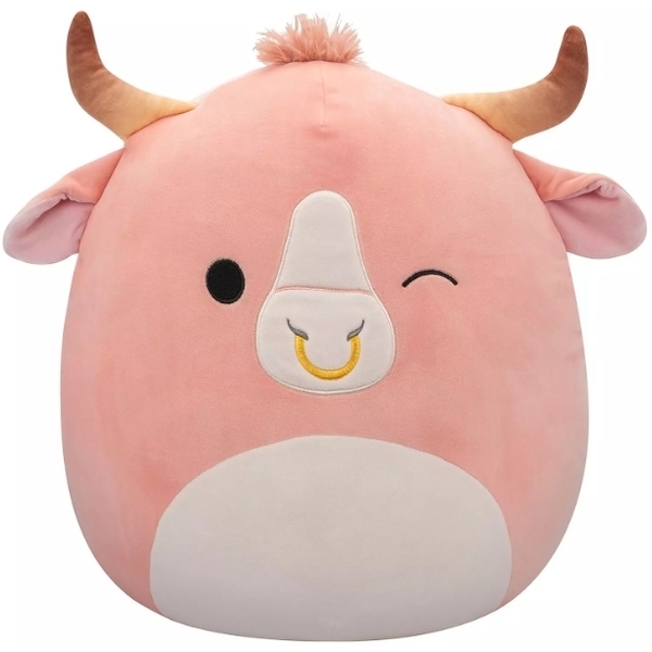 Peluche Squishmallows Howland le taureau Brahman pêche