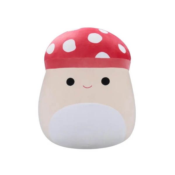 Peluche Squishmallows Malcolm le champignon rouge à pois blancs