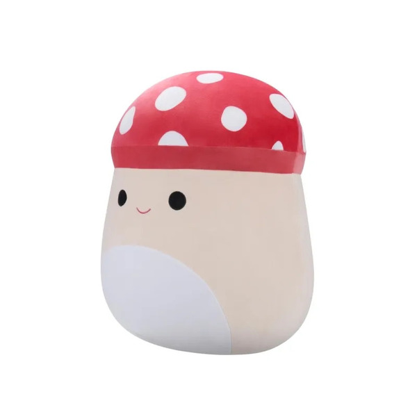 Peluche Squishmallows Malcolm le champignon rouge à pois blancs