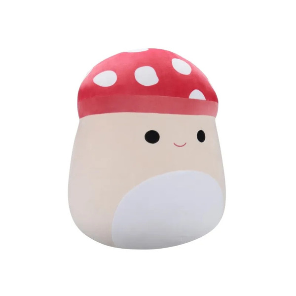 Peluche Squishmallows Malcolm le champignon rouge à pois blancs